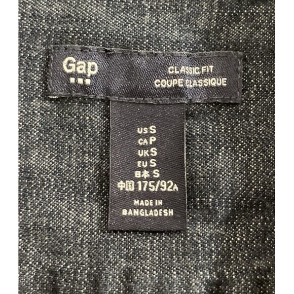 GAP Factory Shirt Women’s S Blue Denim Long Sleeve Button Up Casual Top - Picture 6 of 9